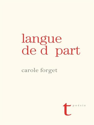 cover image of Langue de départ